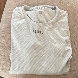 NOBULL Light Gray Textured Long Sleeve Shirt